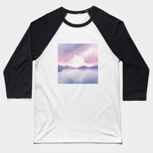 Beautiful Purple Snow Mountain Baseball T-Shirt